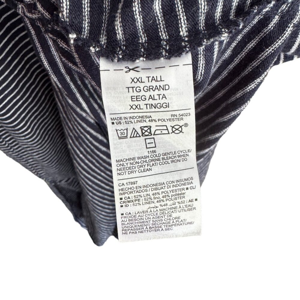 Navy/White Strip Linen Blend Knit Dress - NWT - Picture 6 of 8